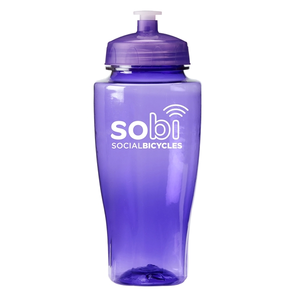 24 oz. Polysure wide mouth sports bottle with leak-resistant, push-pull lid,... from ASI 52840 Evans Manufacturing