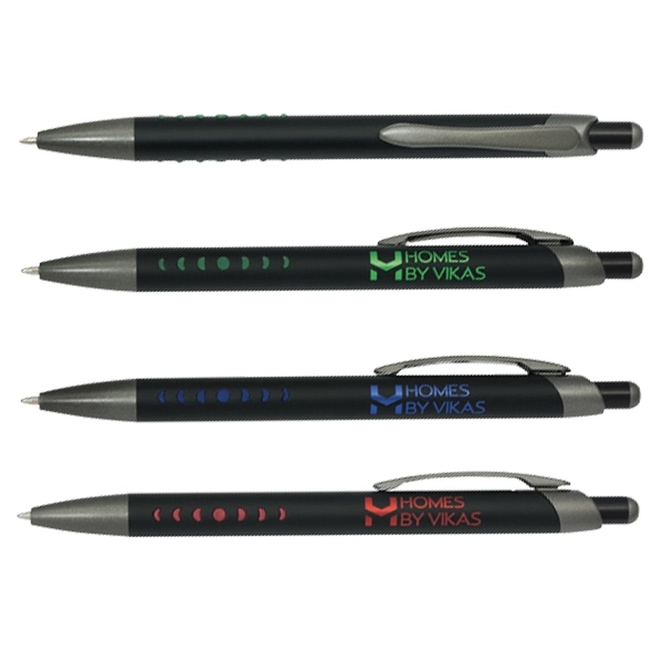 Metal pen with black satin finish and plating matching grip color.... from ASI 42920 Busrel Inc