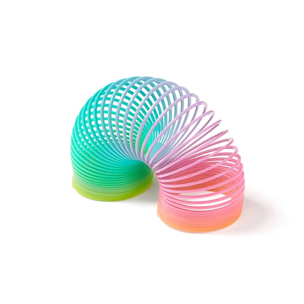 2" plastic spring with a round shape and rainbow color that... from ASI 63549 Jornik Manufacturing Corp / Jornik