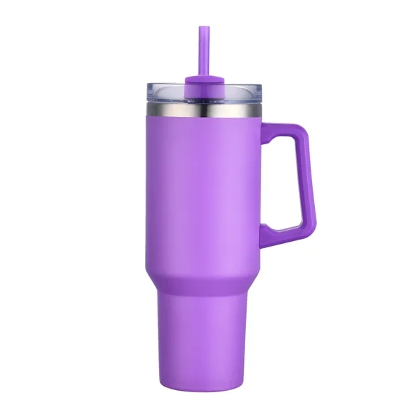 40 OZ. S/S Travel Mug with Handle & Straw... from ASI 41511 Brainchild USA Inc / BrainChild Gift Club
