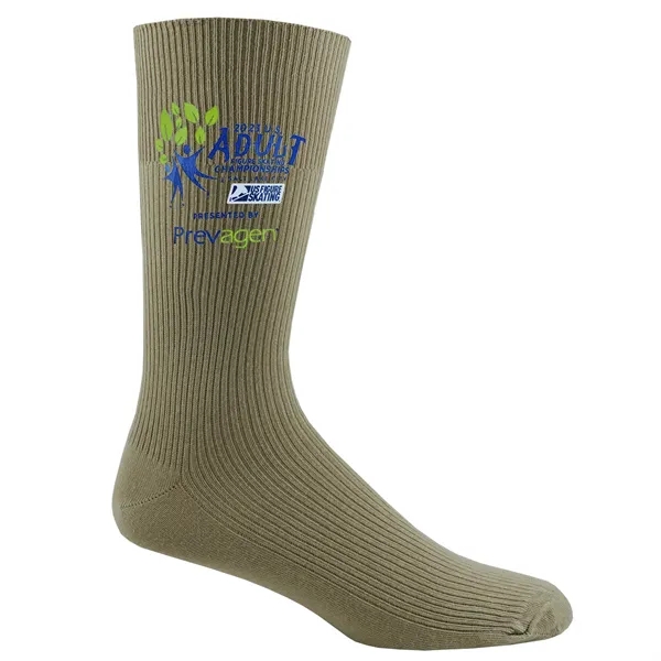 Non-binding relaxed fit crew dress socks with a smooth toe, ideal... from ASI 90160 Suntex Industries