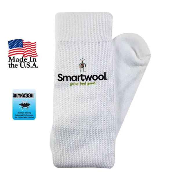Non-binding Ultra-Dri crew socks with moisture wicking, half cushion comfort, and... from ASI 90160 Suntex Industries