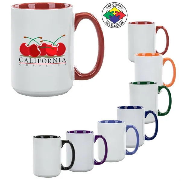 15oz Gloss Colored El Grande Mug with c-shaped handle. Spot color.... from ASI 80093 Pyrographics / Pyrographics Line