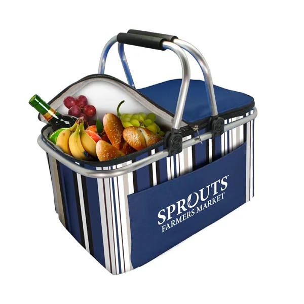Picnic basket features aluminum handles, made with 600D polyester, thick insulation,... from ASI 30112 ACE Products / Ace Line