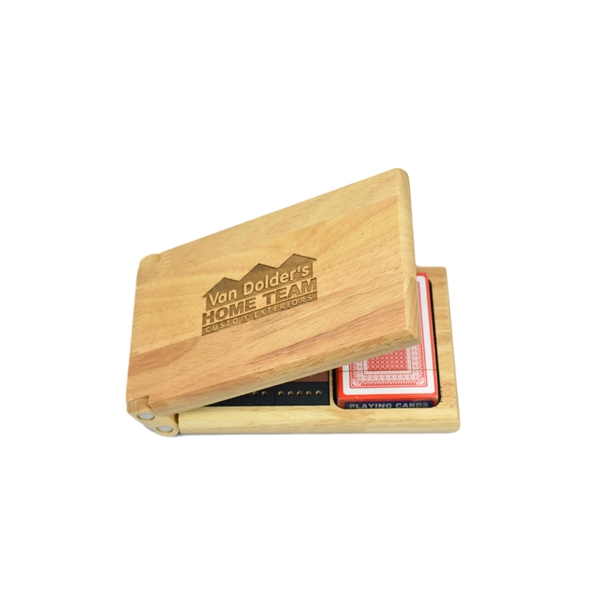 Travel solid wood cribbage game set that measures 7 1/4" x... from ASI 72657 Active Life Promo / Apres Ski Ingrain Promo
