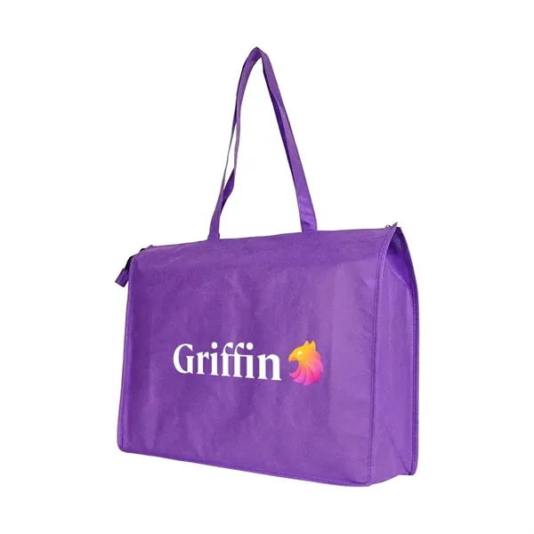 Extra large non woven shopping tote bag with zipper.... from ASI 31517 Admart Products / Admart Line