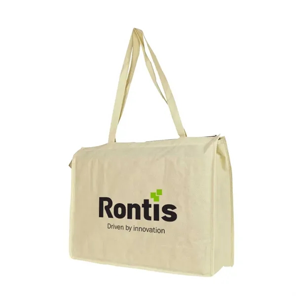Extra large non woven shopping tote bag with zipper.... from ASI 31517 Admart Products / Admart Line