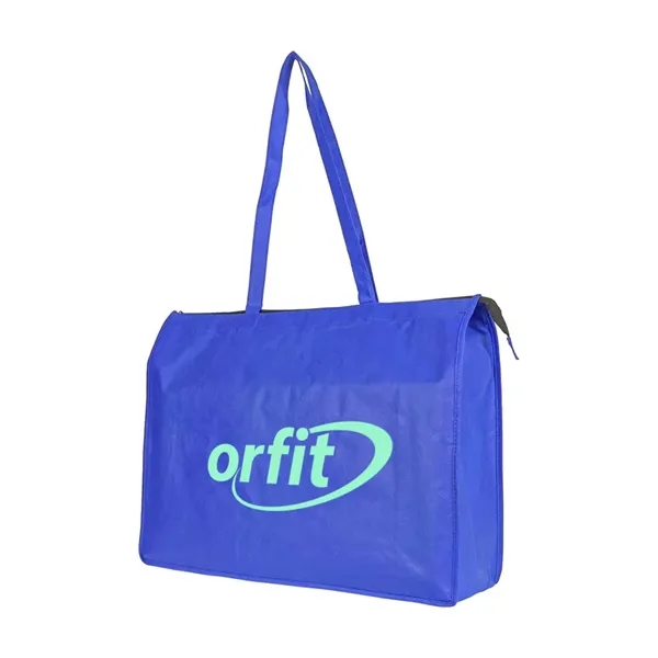 Extra large non woven shopping tote bag with zipper.... from ASI 31517 Admart Products / Admart Line