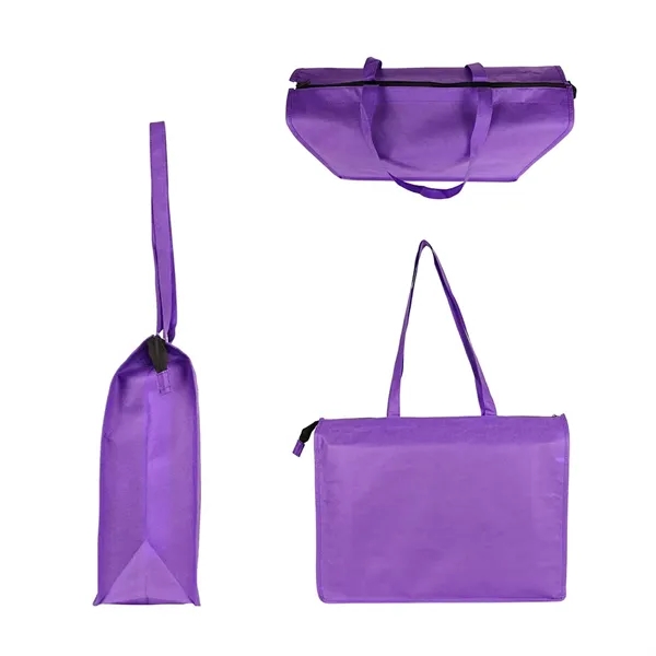 Extra large non woven shopping tote bag with zipper.... from ASI 31517 Admart Products / Admart Line