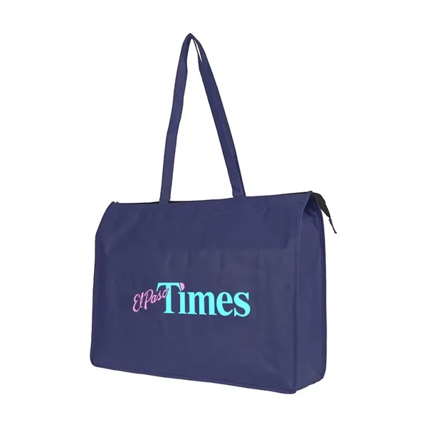 Extra large non woven shopping tote bag with zipper.... from ASI 31517 Admart Products / Admart Line