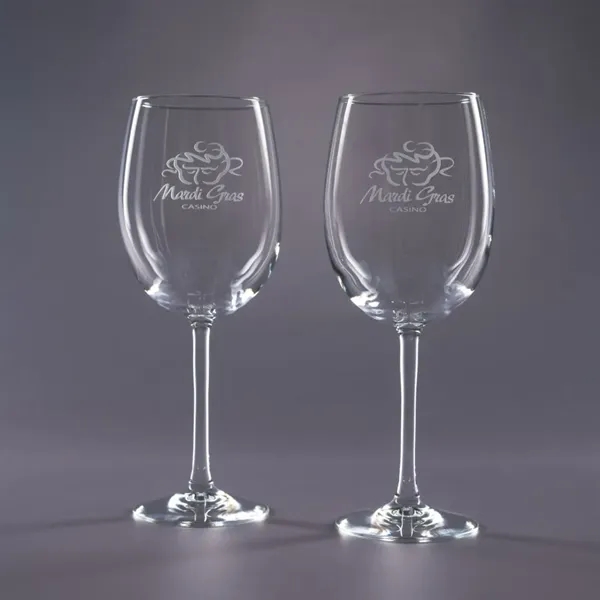 Set of 2 etched 19 oz. wine glasses in a deluxe... from ASI 62985 J. Charles