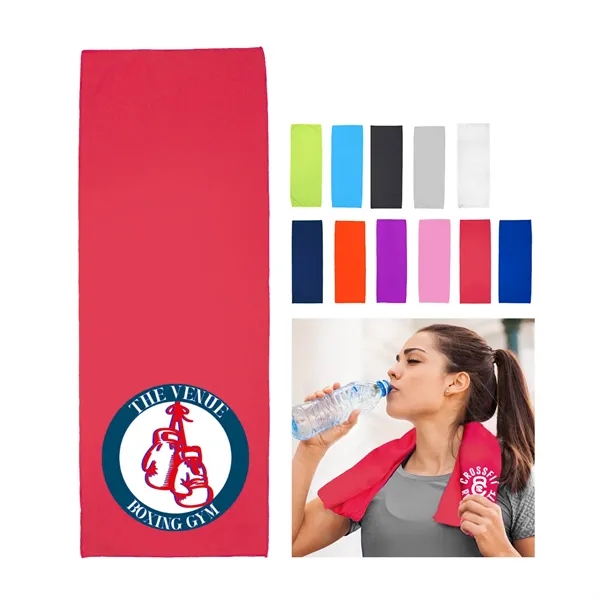 12" x 32" cooling towel with full color customization.... from ASI 63549 Jornik Manufacturing Corp