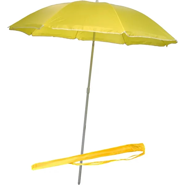 68" x 73" two-piece beach umbrella with sleeve and shoulder strap.... from ASI 79370 ZZ DROPPED -The Premium Line / The Premium Line