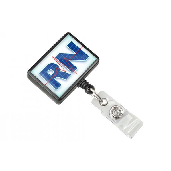 .75" x 1.25" rectangular ABS plastic badge reel.... from ASI 62088 IDProductsource