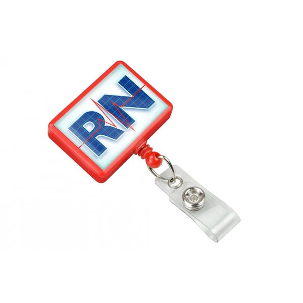 .75" x 1.25" rectangular ABS plastic badge reel.... from ASI 62088 IDProductsource