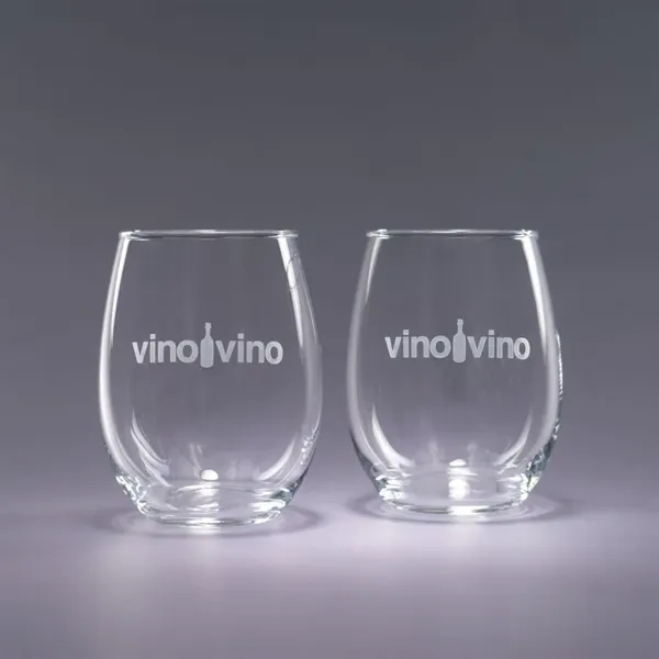 Set of two 17 oz. stemless red wine glasses with deep... from ASI 62985 J. Charles