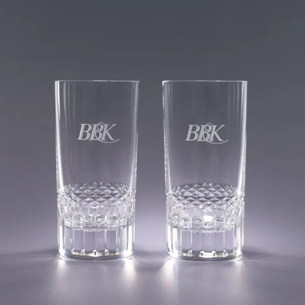 Set of two etched 14 oz. beverage glasses in a gift... from ASI 62985 J. Charles