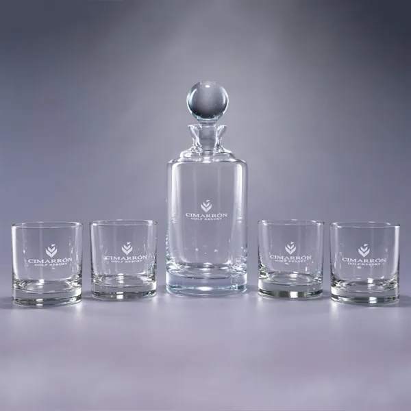 5-piece non-lead crystal barware set with an Uptown 34 oz. decanter... from ASI 62985 J. Charles / J. Charles