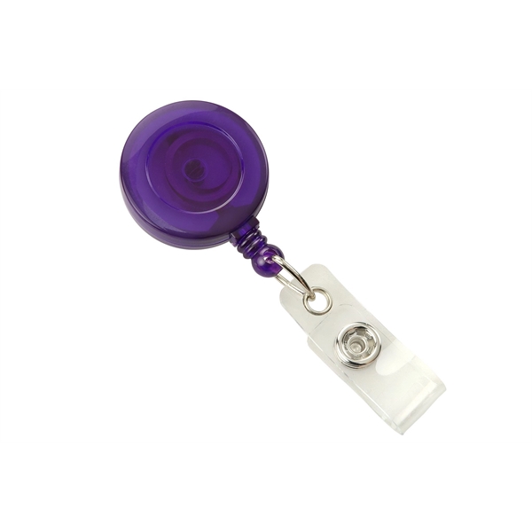 1.25" x 3.12" translucent ABS plastic badge reel with snap-closed tab... from ASI 62088 IDProductsource