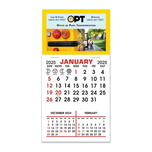 13-month calendar pads on a rectangle magnet with approx. 0.020" thickness... from ASI 56950 Gill Studios Inc / Gill-Line®