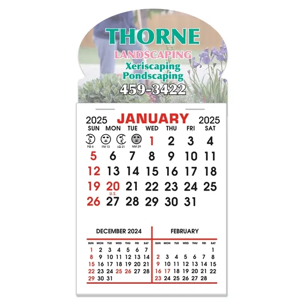 Oval 13-month calendar pads with a bottom strip magnet featuring approx.... from ASI 56950 Gill Studios Inc / Gill-Line®