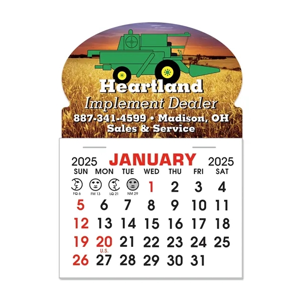 Oval 13-month calendar pads with a bottom strip magnet featuring approx.... from ASI 56950 Gill Studios Inc / Gill-Line®