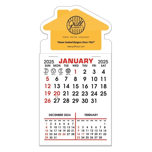 13-month calendar pads on a magnet shaped like a house with... from ASI 56950 Gill Studios Inc / Gill-Line®