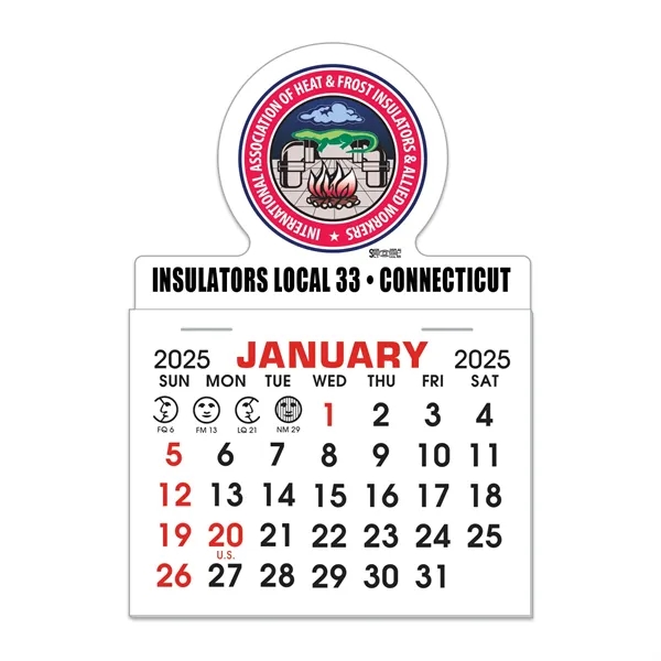 Round 13-month calendar pads with a bottom strip magnet featuring approx.... from ASI 56950 Gill Studios Inc / Gill-Line®