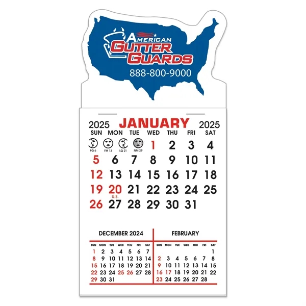 13-month calendar pads on a magnet shaped like the United States... from ASI 56950 Gill Studios Inc / Gill-Line®