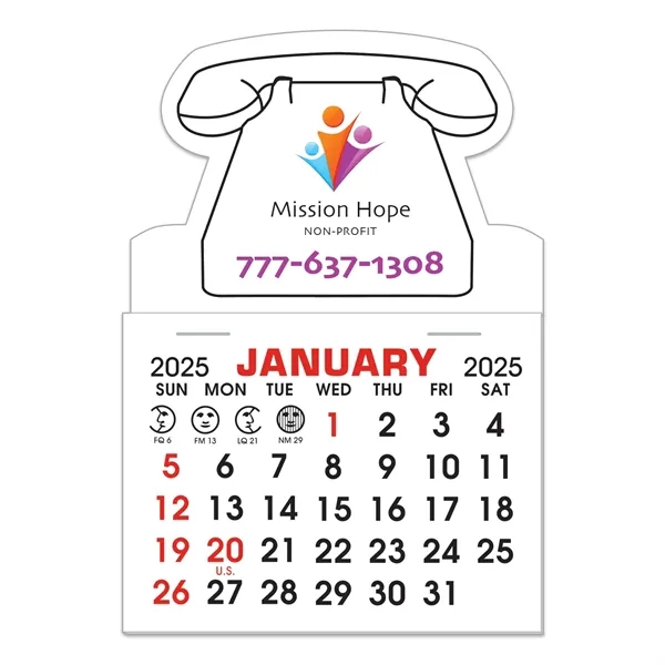 13-month calendar pads on a magnet shaped like a telephone with... from ASI 56950 Gill Studios Inc / Gill-Line®