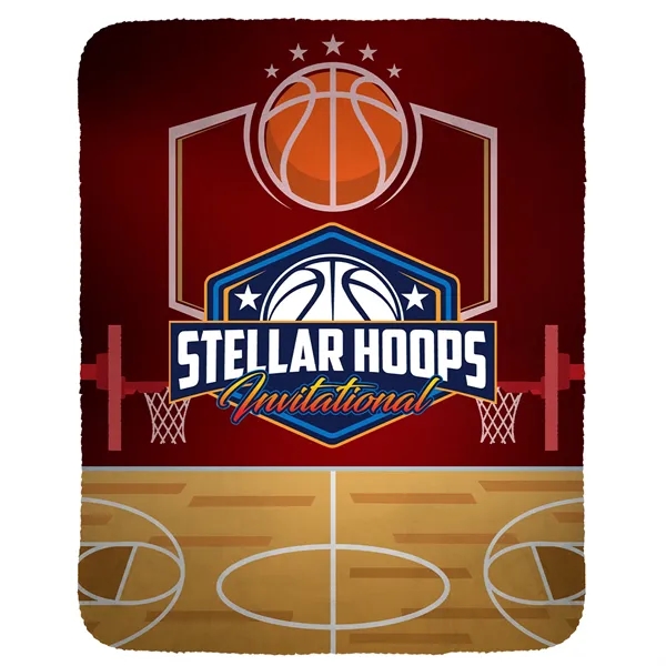 Basketball Velvety Recycled Plush Blanket... from ASI 30208 A P Specialties / AP Specialties
