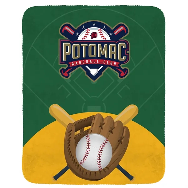 Baseball Velvety Recycled Plush Blanket... from ASI 30208 A P Specialties / AP Specialties