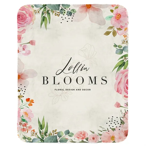 Floral Velvety Recycled Plush Blanket... from ASI 30208 A P Specialties / AP Specialties