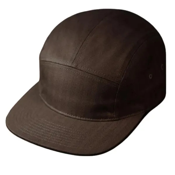 Premium Herringbone, 5 Panel Camp Crown, Flat Bill, Premium Leather Backstrap... from ASI 72657 Active Life Promo / Active Life