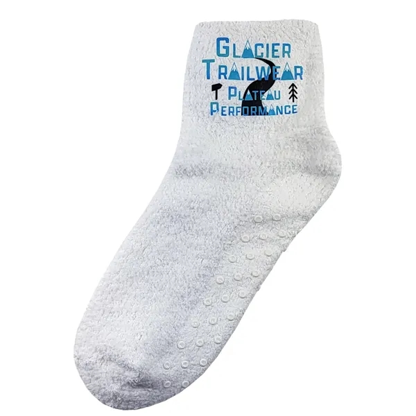 100% acrylic fuzzy feet slipper socks with grip dot pattern on... from ASI 90160 Suntex Industries