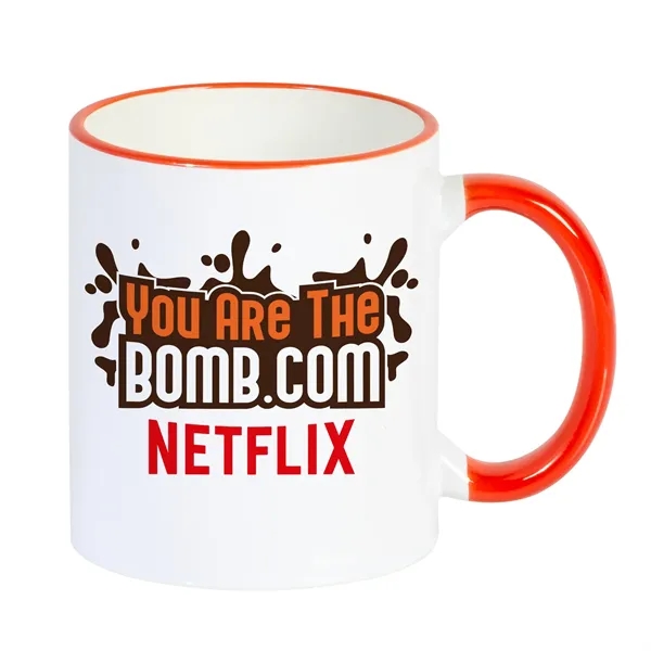 11 oz. ceramic mug with colored accents with a vibrant full... from ASI 44900 NC Custom (CI/Lanco) / Lanco