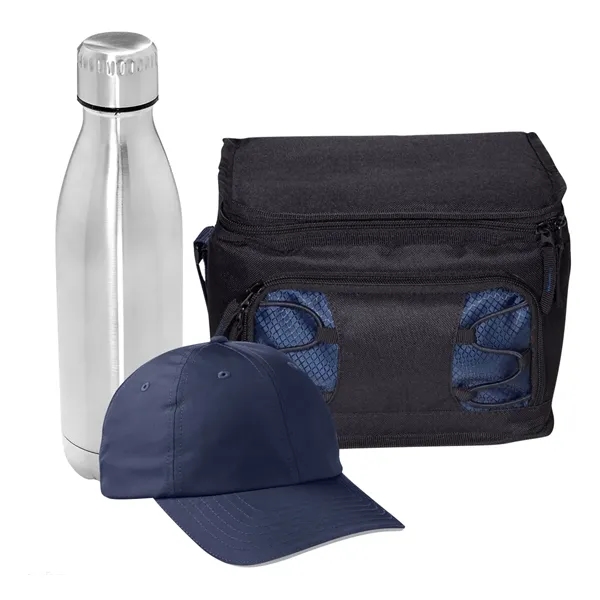 Cooler, Bottle and Hat Gift Set... from ASI 89971 Stuff A Mug