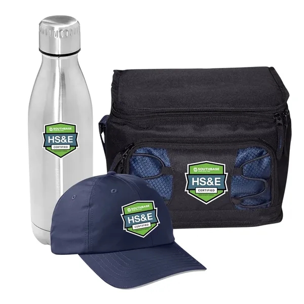 Cooler, Bottle and Hat Gift Set... from ASI 89971 Stuff A Mug