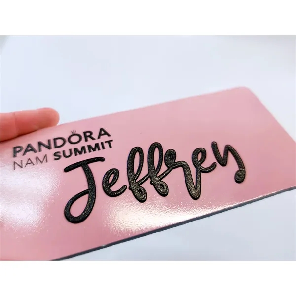 Full Color Deluxe Dimensional Screened Badge with 3D imprint... from ASI 59080 Halls & Company