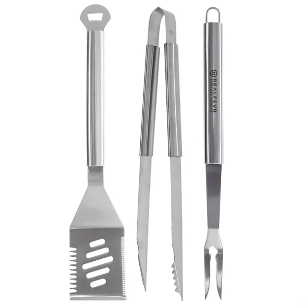 Introducing the MR. BAR-B-Q 3 Piece Stainless Steel Tool Set, the... from ASI 61005 Hirsch Gift Inc