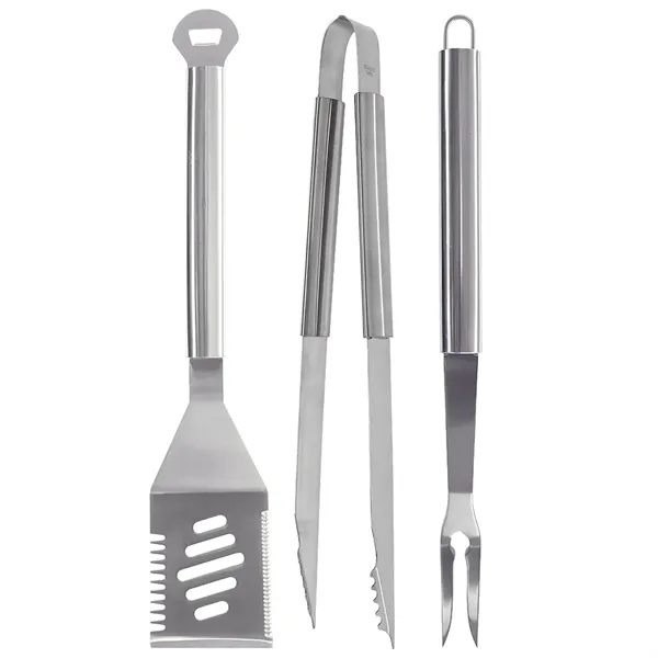 Introducing the MR. BAR-B-Q 3 Piece Stainless Steel Tool Set, the... from ASI 61005 Hirsch Gift Inc