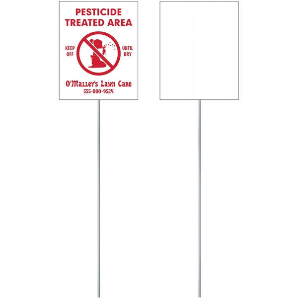 5" x 4" Corrugated posting sign with printing on one side... from ASI 80228 Quinn