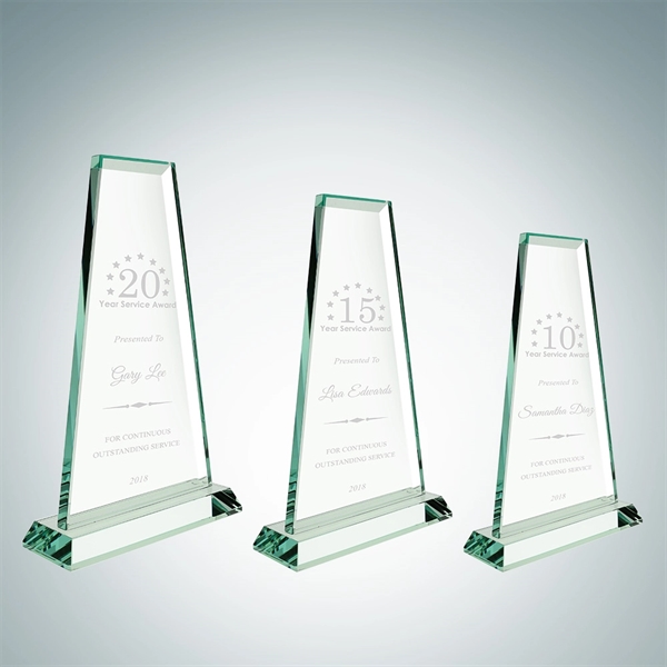 Tower award made of jade glass and available in three sizes... from ASI 47791 Best Deal Awards