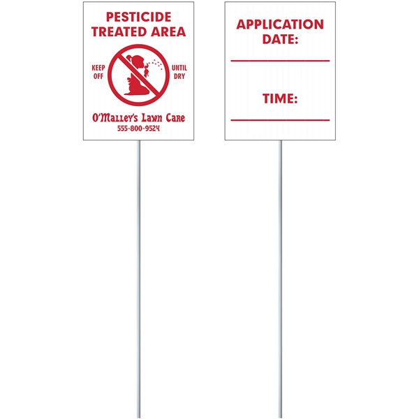 5" x 4" Corrugated Posting Sign with printing on front and... from ASI 80228 Quinn