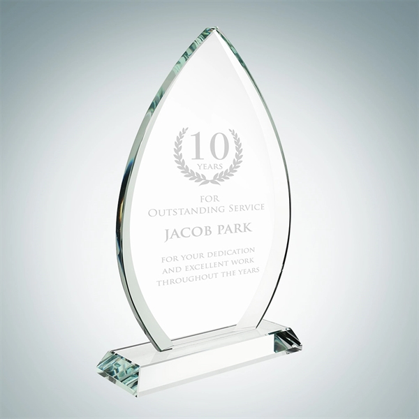 Teardrop award made of glass and available in three sizes with... from ASI 47791 Best Deal Awards