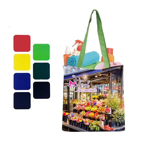 15" x 16" 80GSM PET open style promotional handled tote bag... from ASI 37980 Bagworld