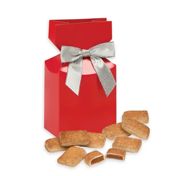 Red gift box filled with cinnamon churro toffee.... from ASI 68680 Maple Ridge Farms Inc