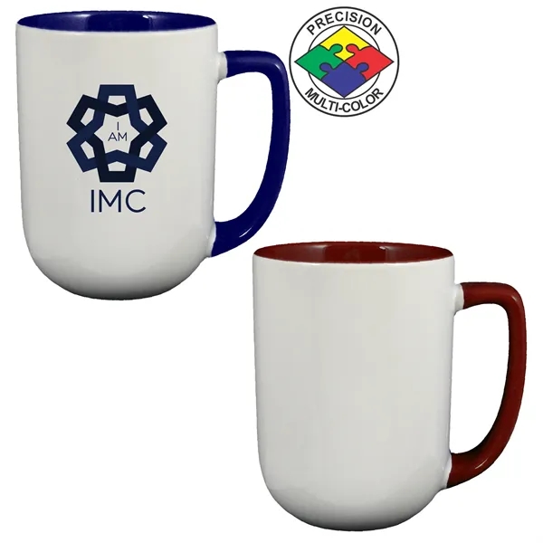 17oz Two-Tone Arlen Mug with Color Handle... from ASI 80093 Pyrographics / Pyrographics Line