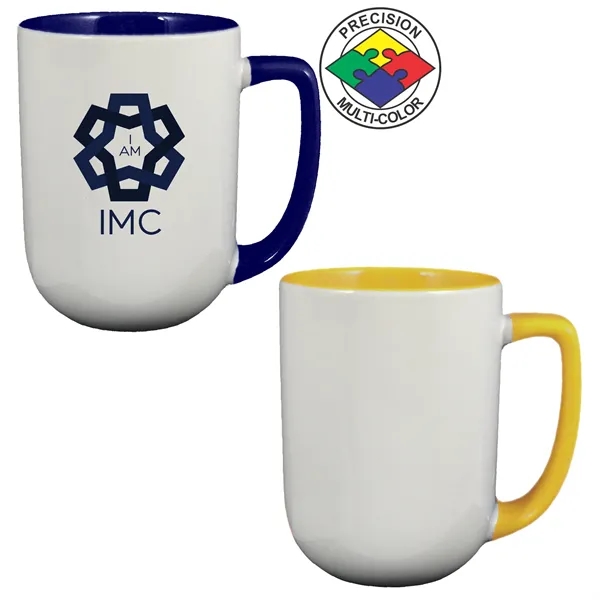 17oz Two-Tone Arlen Mug with Color Handle... from ASI 80093 Pyrographics / Pyrographics Line