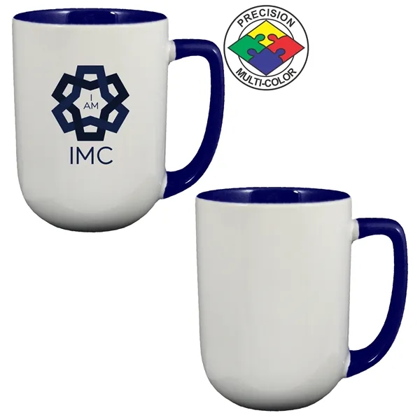 17oz Two-Tone Arlen Mug with Color Handle... from ASI 80093 Pyrographics / Pyrographics Line